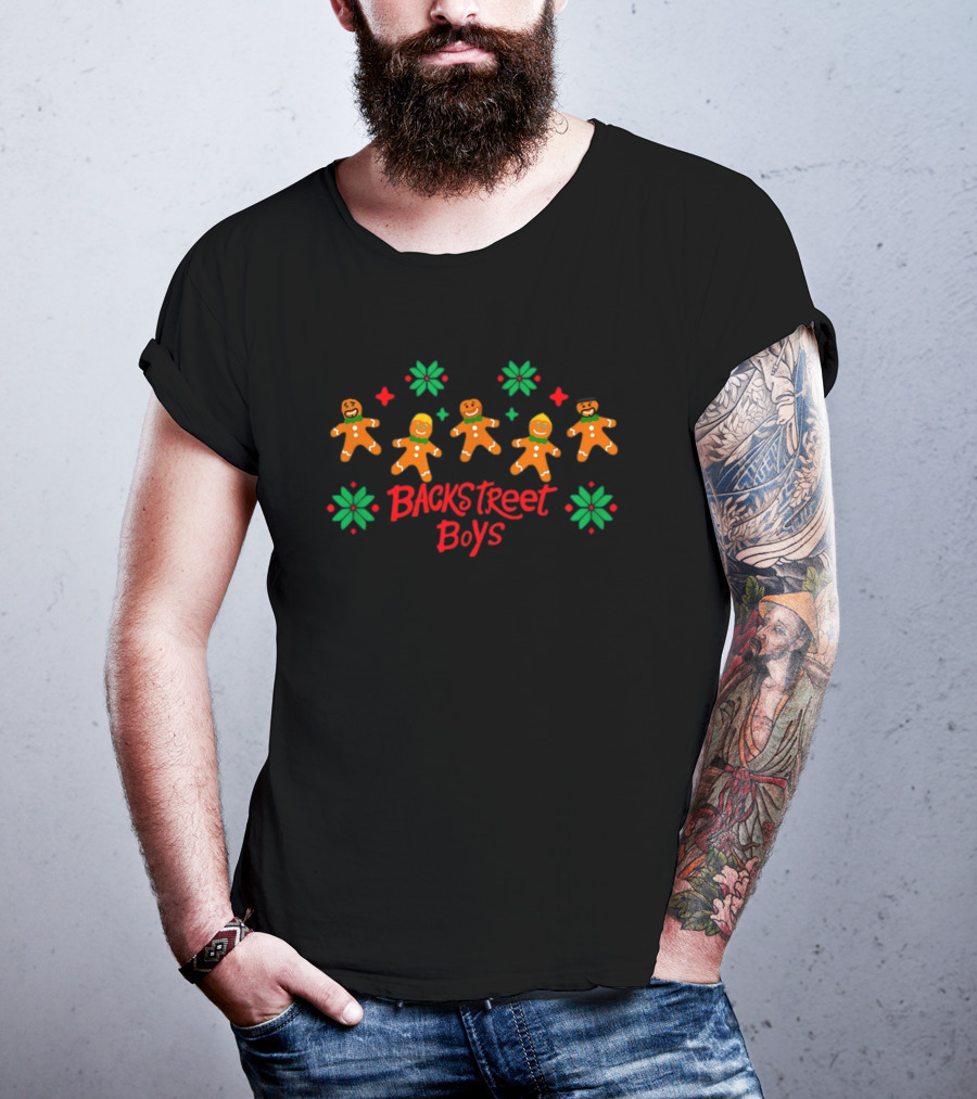 Backstreet Boys BSB X-Mas Gingerbread Cookie Holiday T-Shirt