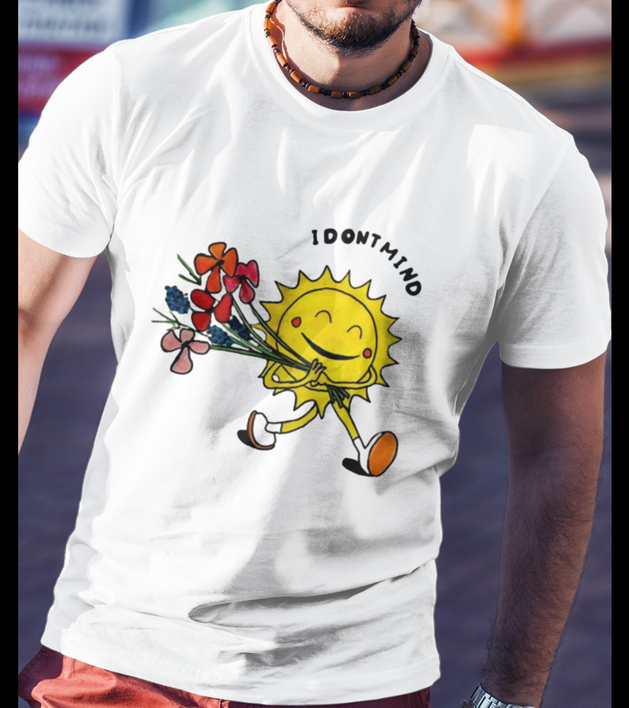 Idontmind Sunshine Carrying Colorful Flowers T-Shirt