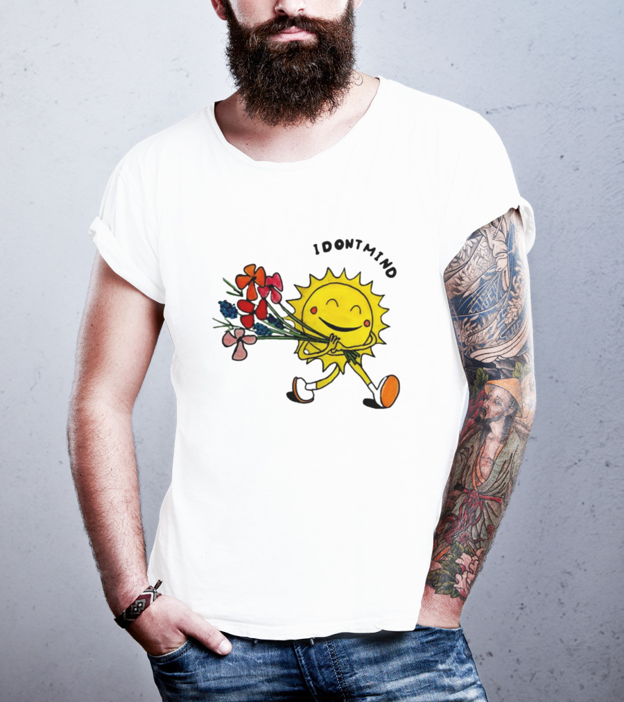 Idontmind Sunshine Carrying Colorful Flowers T-Shirt