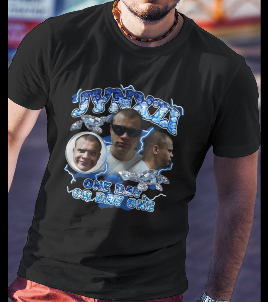 Jynxzi One Day Or Day One Blue Lightning Diamond T-Shirt