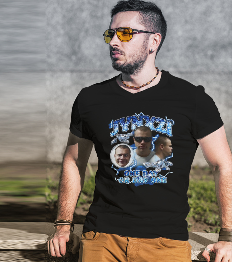Jynxzi One Day Or Day One Blue Lightning Diamond T-Shirt