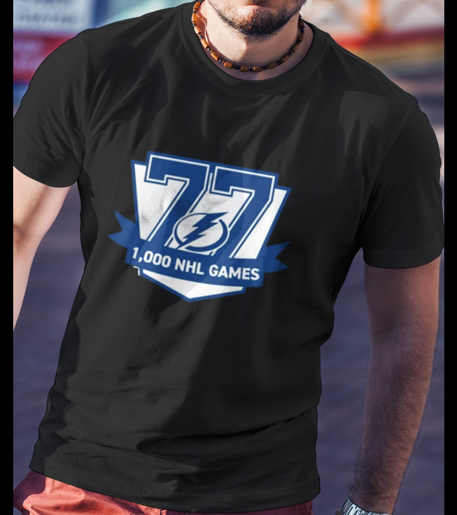 Gabby Shirley Victor Hedman 77 1,000 NHL Games T-Shirt