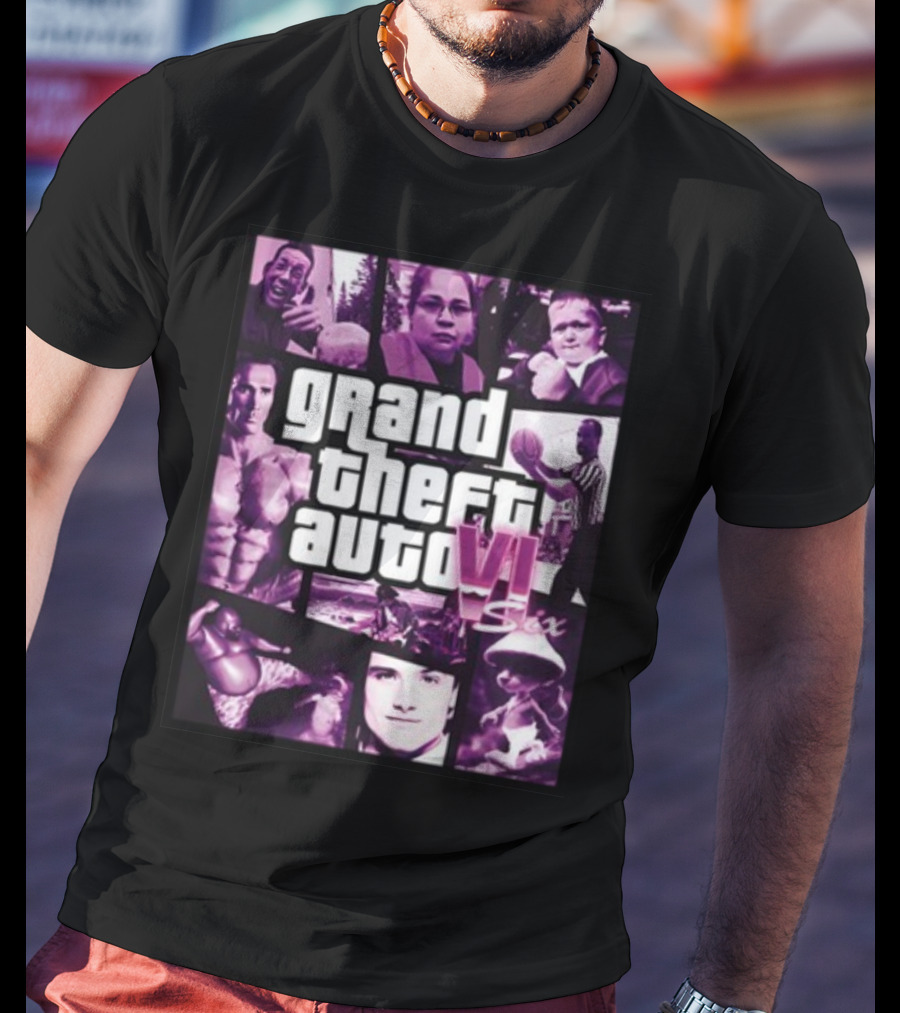 Galleryno8 Grand Theft Auto VI Six Gta 6 T-Shirt