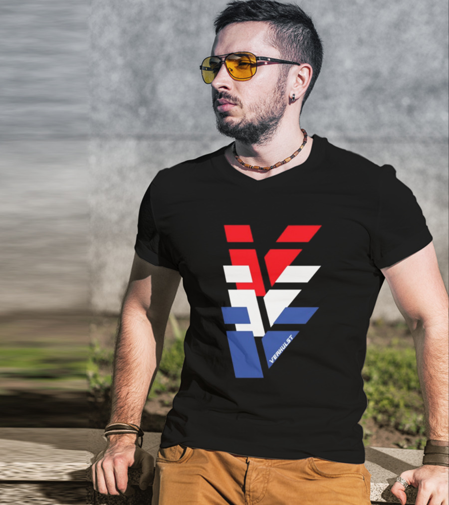 Verhulst V Red White Blue T-Shirt