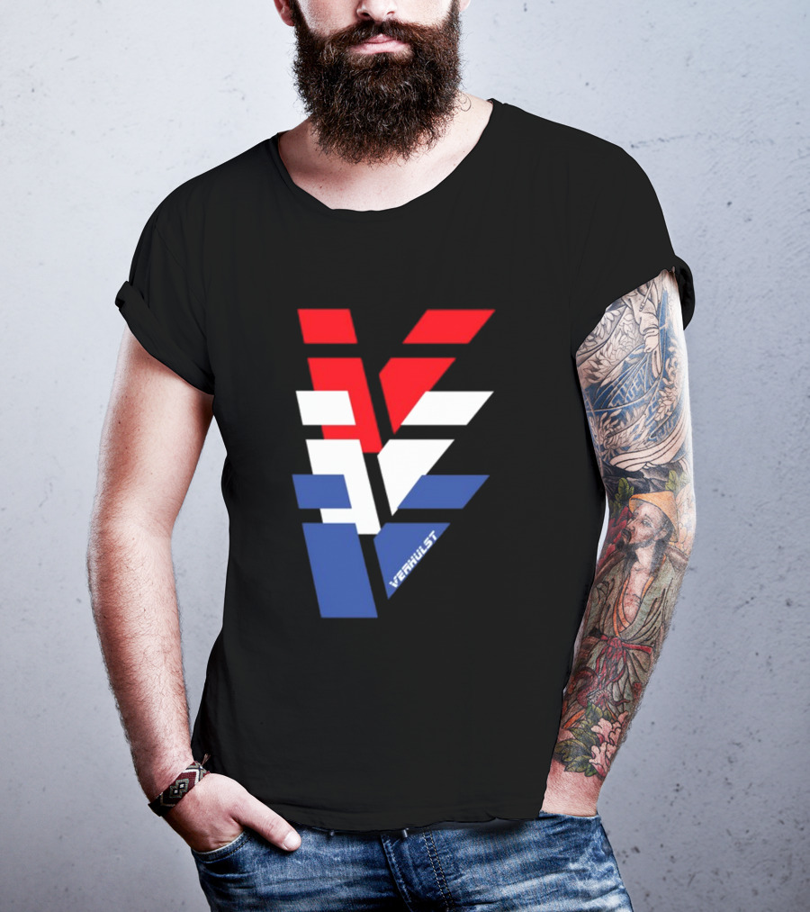 Verhulst V Red White Blue T-Shirt