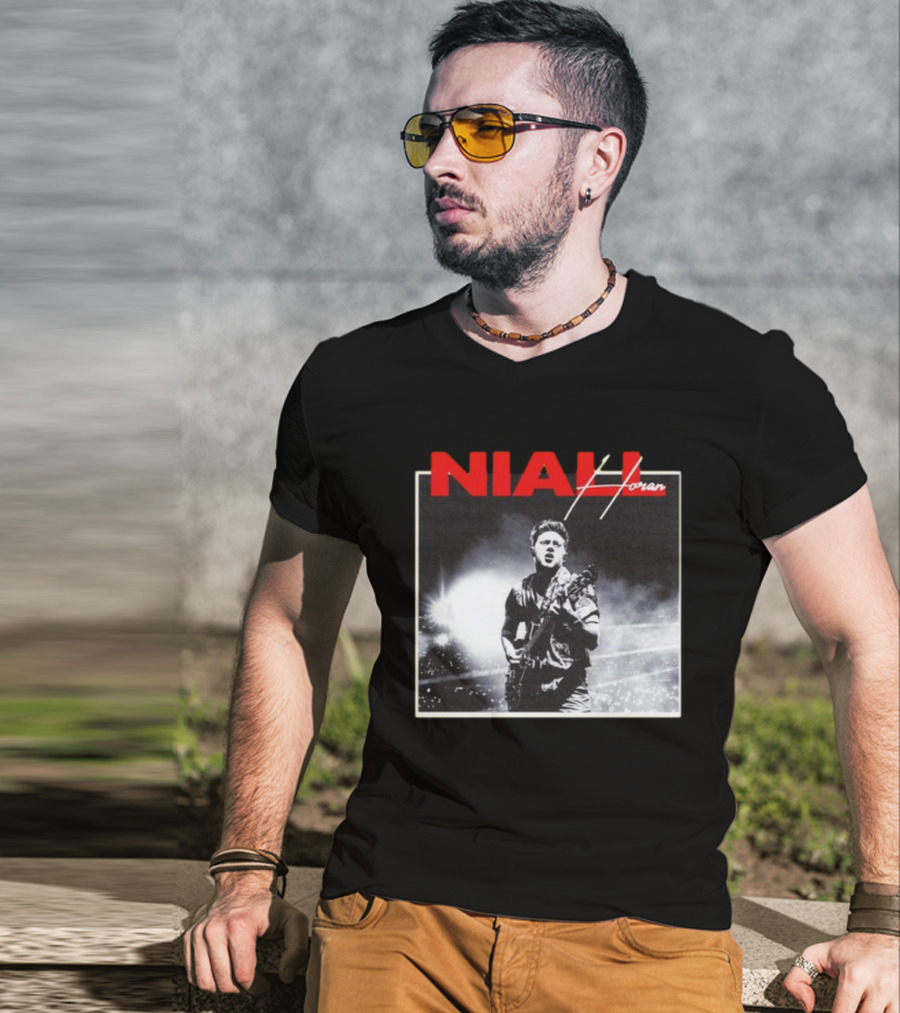 Niall Horan Black And White Concert Performance T-Shirt
