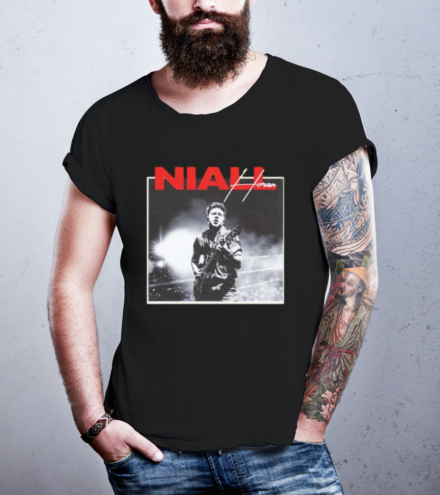 Niall Horan Black And White Concert Performance T-Shirt