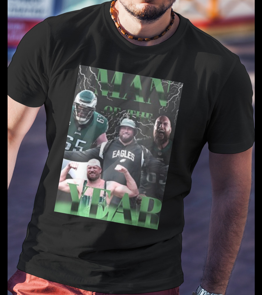 Man Of The Year Eagles Lane Johnson Player T-Shirt