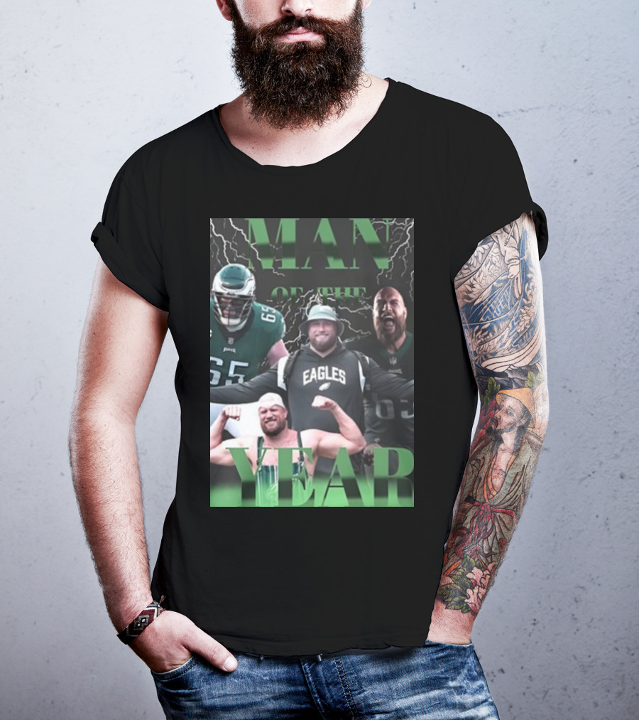 Man Of The Year Eagles Lane Johnson Player T-Shirt