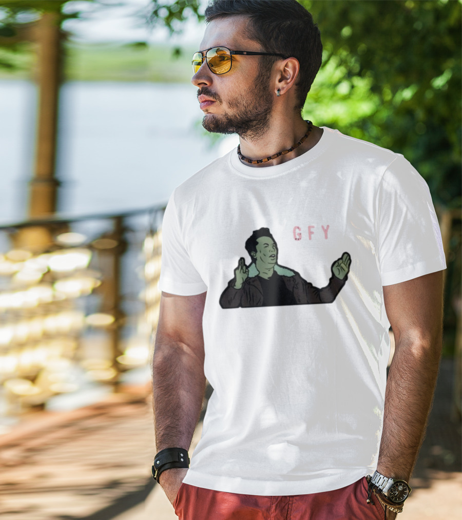 Elon Musk GFY Iconic Gesture Satirical Meme T-Shirt