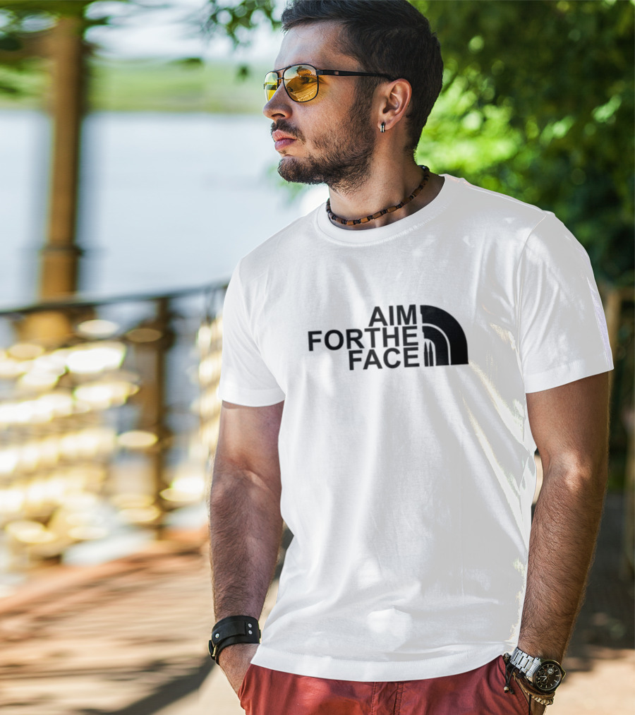 Mid Night Platoon Aim For The Face Bullet Inspired Arch T-Shirt