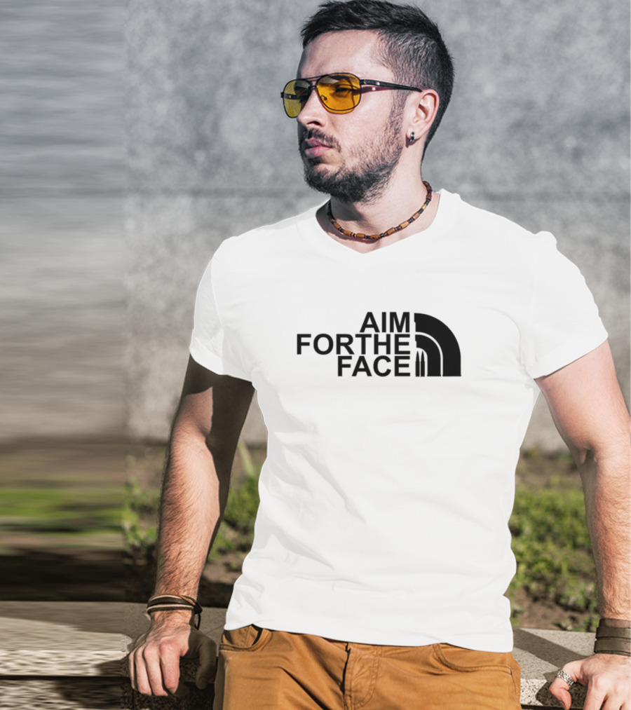 Mid Night Platoon Aim For The Face Bullet Inspired Arch T-Shirt