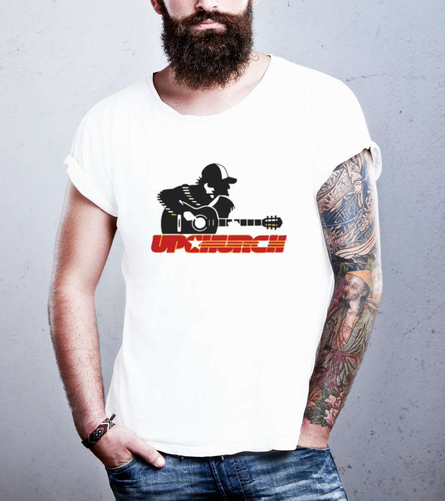 Upchurch Yellow Black Red Silhouette Guitar Player T-Shirt