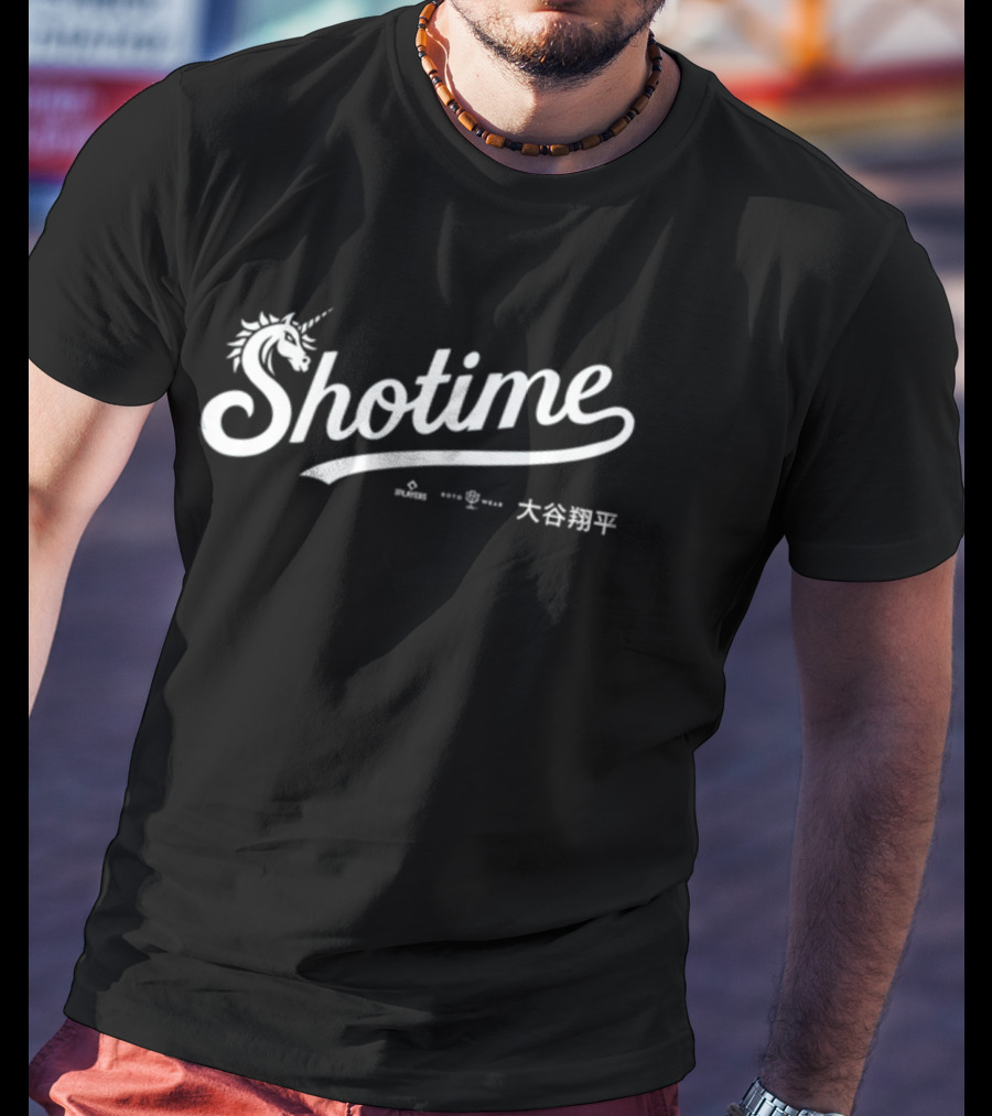 Shotime Unicorn Rotowear 大谷翔平 In Japanese Stylized T-Shirt