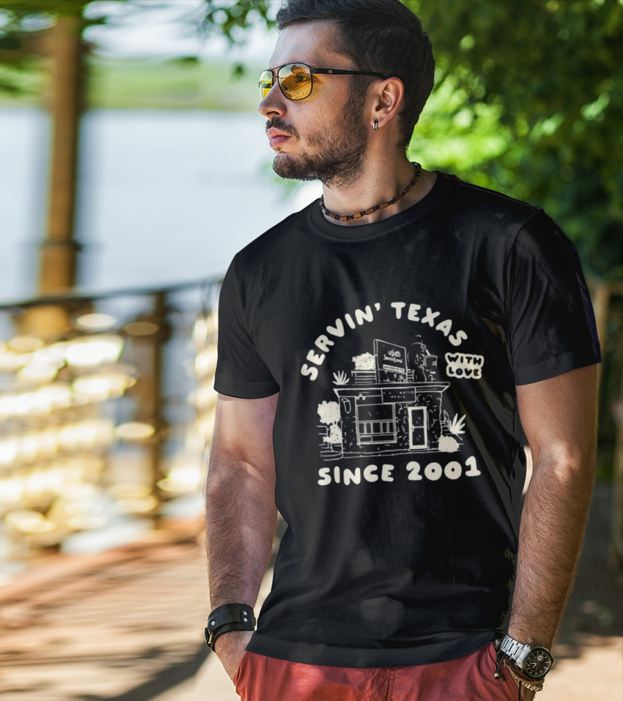 Servin' Texas With Love Jameson Since 2001 Rustic House T-Shirt