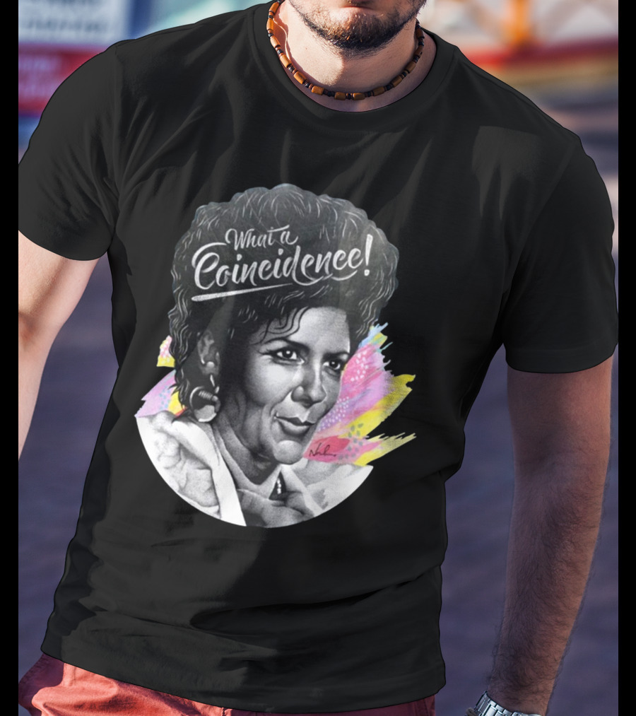 What A Coincidence Portrait With Colorful Background T-Shirt