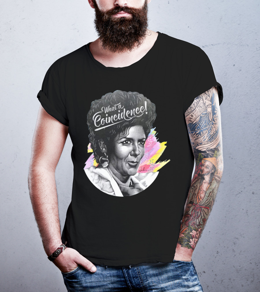 What A Coincidence Portrait With Colorful Background T-Shirt