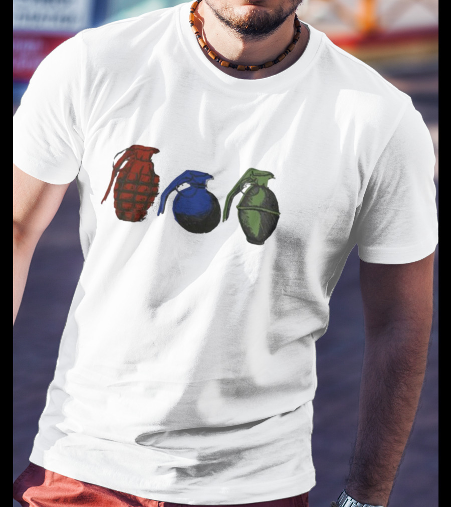 Double Dare Grenade Red Blue Green Trio T-Shirt