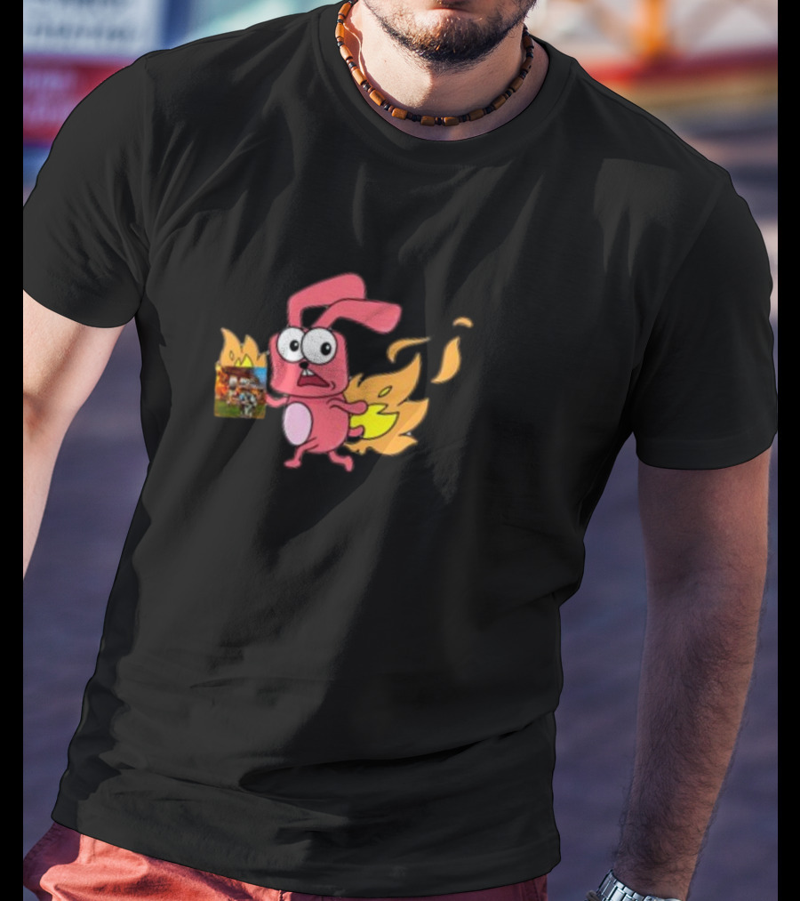 Idgafos Fired-Up Dillon Francis Rabbit Cartoon T-Shirt