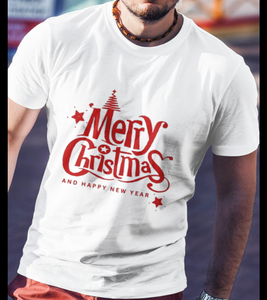 Merry Christmas And Happy New Year Tree Star T-Shirt