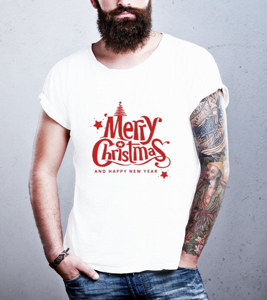 Merry Christmas And Happy New Year Tree Star T-Shirt