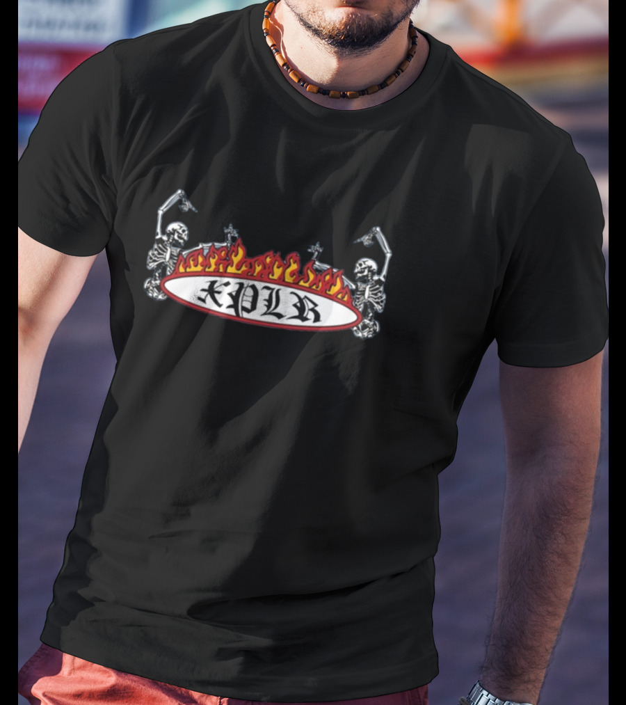 Xplr Skeletons Flames And Crossbones T-Shirt