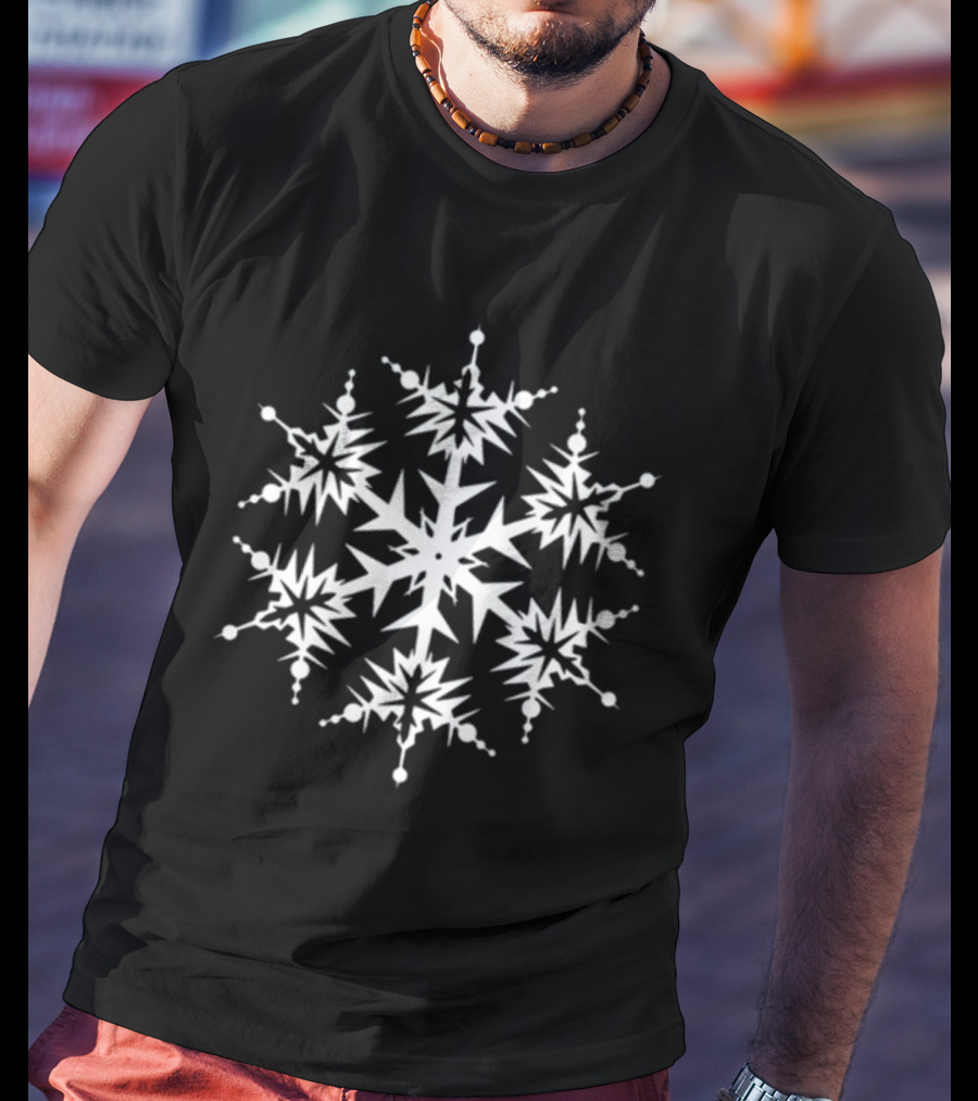 Snowflake Christmas Geometric Starflake T-Shirt