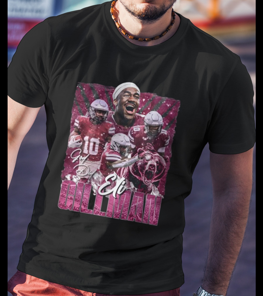 Eli Gillman God Did Football Bear Roar T-Shirt
