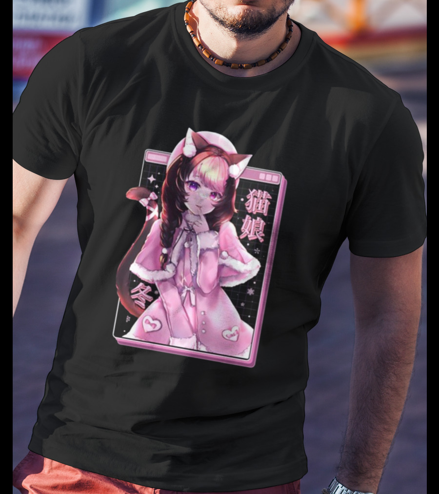 Uwumarket Strawberry Innocent Winter Nekomata Anime Aesthetic T-Shirt