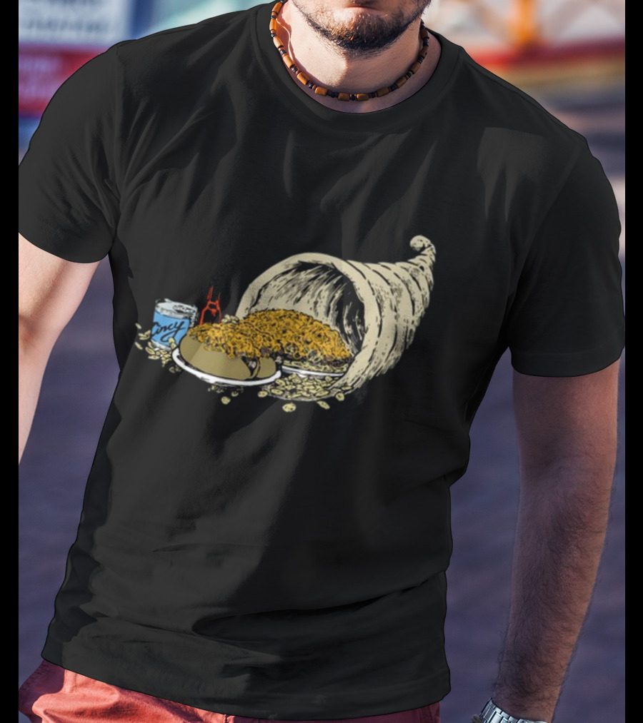Cincy S Cincy Copia Cornucopia Chili Spaghetti And Hot Sauce T-Shirt