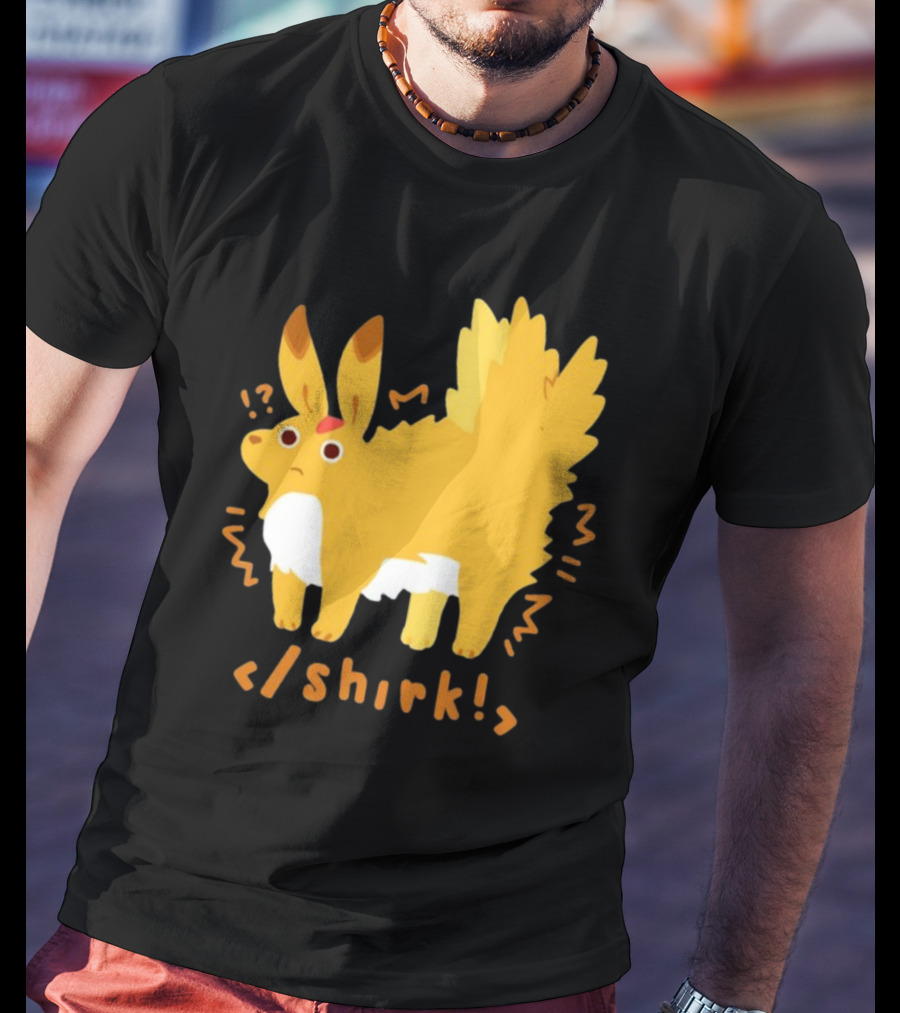 Fenrishion Pokemon Shirk Fluffy Jolteon Parody Quirky T-Shirt