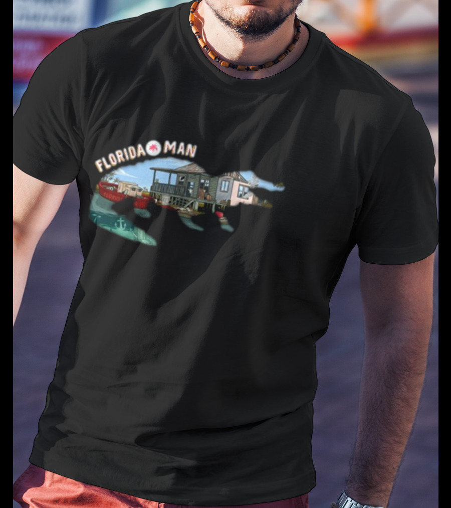 Florida Man And Gator Houseboat Adventure NFT T-Shirt
