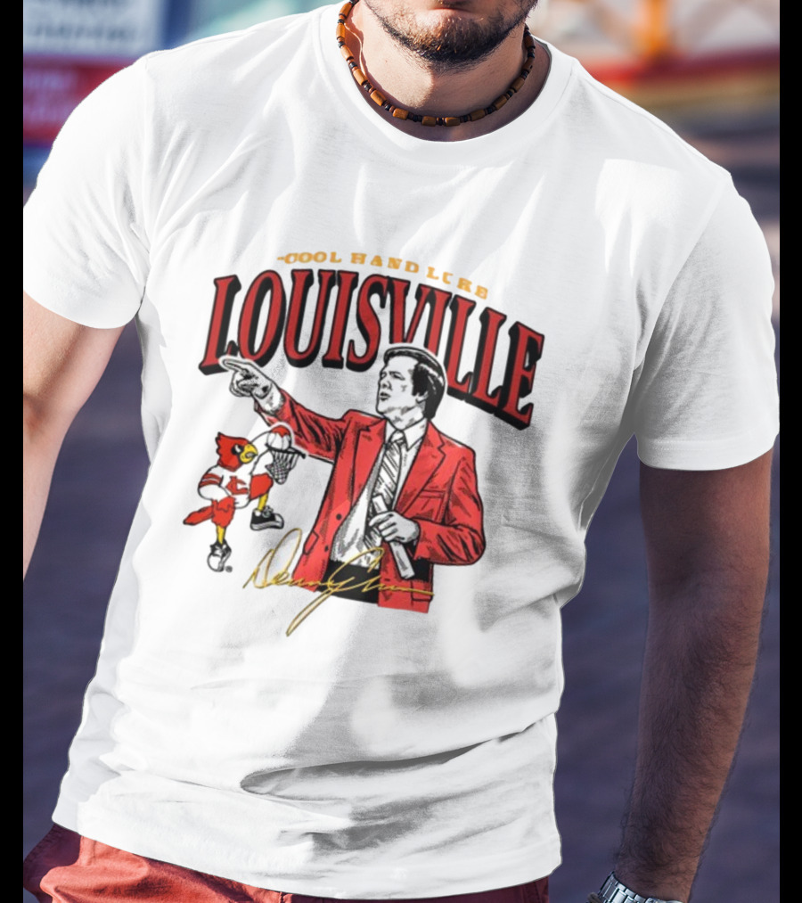Louisville Cool Hand Luke Denny Crum 80s Throwback T-Shirt