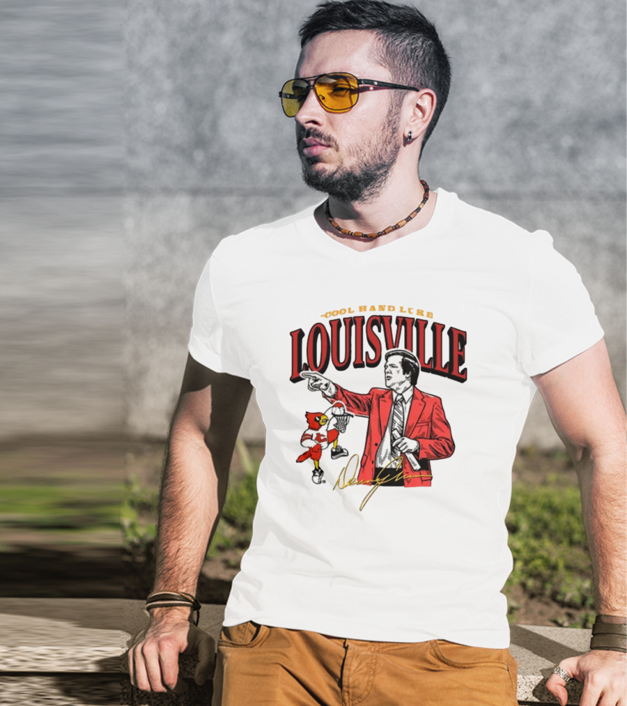 Louisville Cool Hand Luke Denny Crum 80s Throwback T-Shirt
