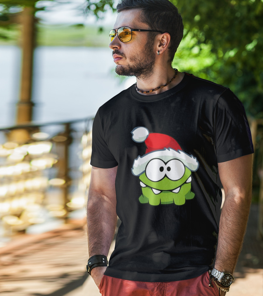 Santa Hat Om Nom T-Shirt