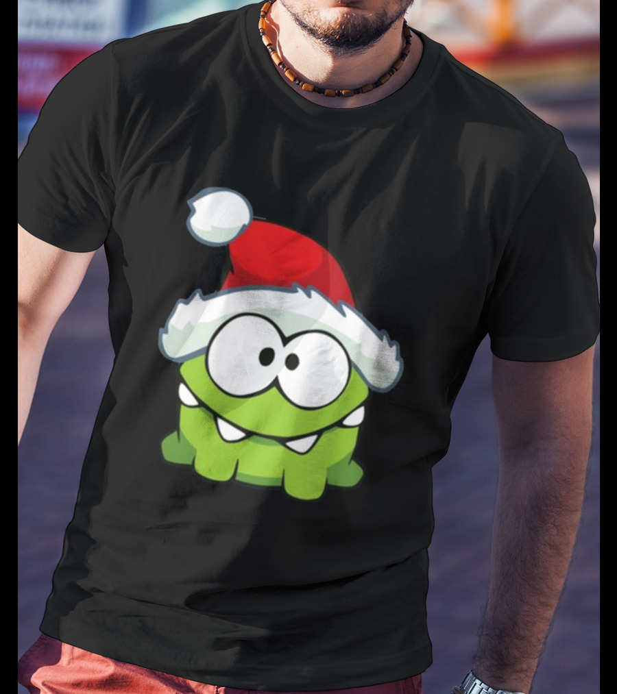 Santa Hat Om Nom T-Shirt