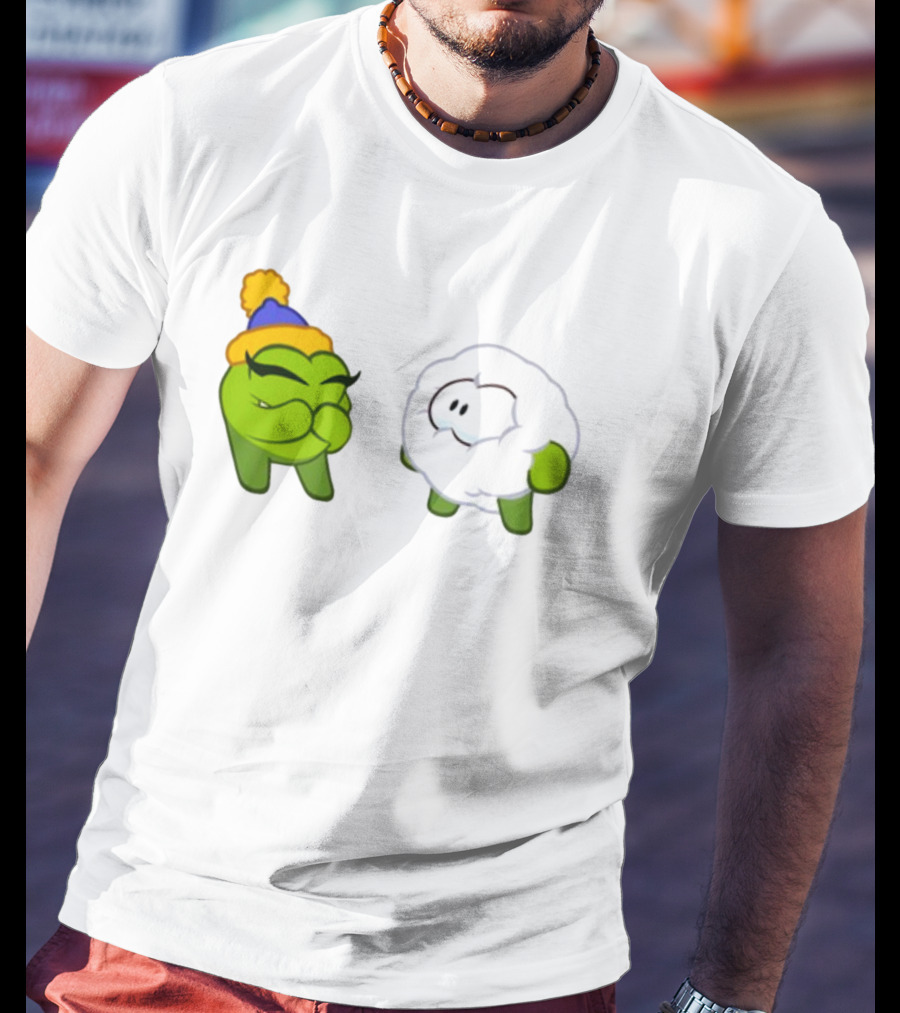 Cut The Rope Om Nom Winter With Snowball Character T-Shirt