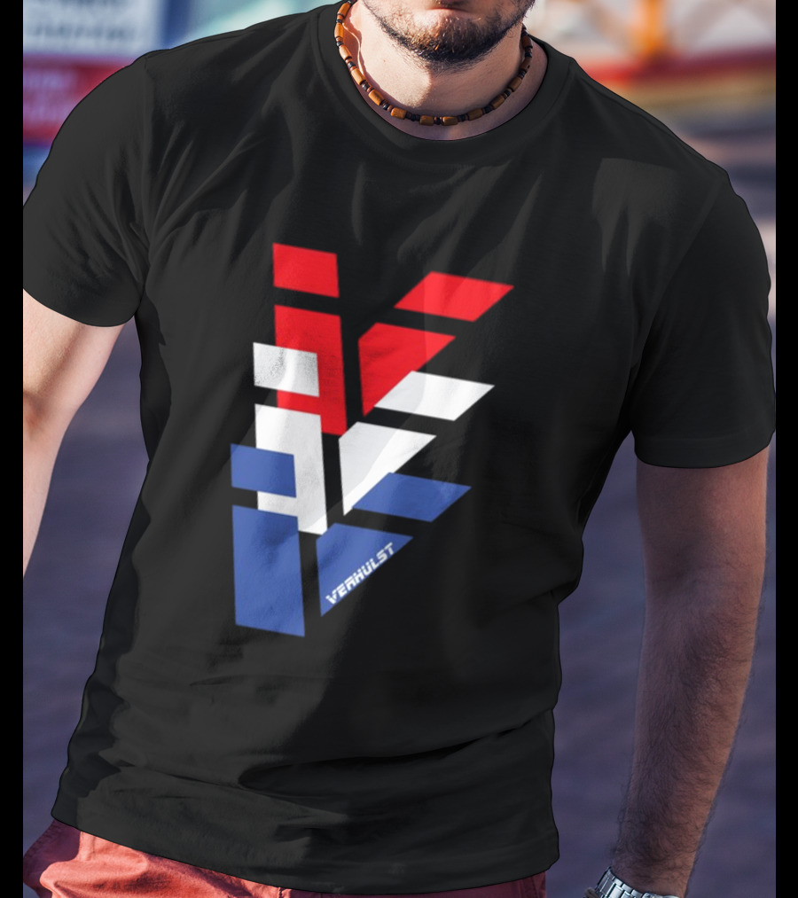 Verhulst Tri-Color Red White Blue V T-Shirt