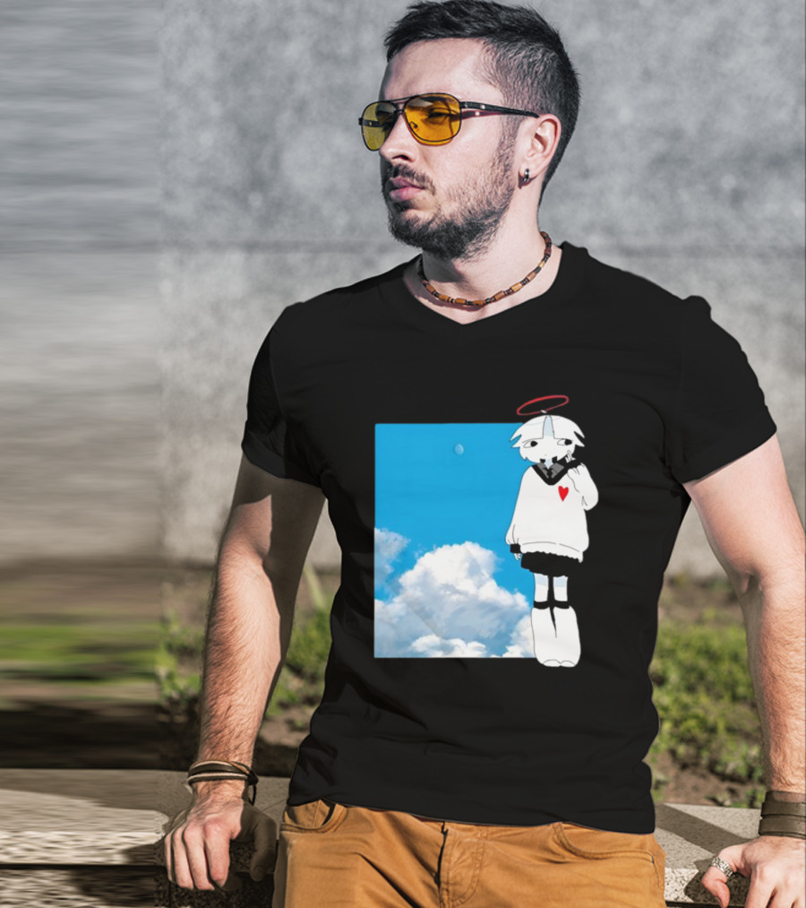 ChewChewer Loving Sky Cute Angel Halo Heart Clouds T-Shirt