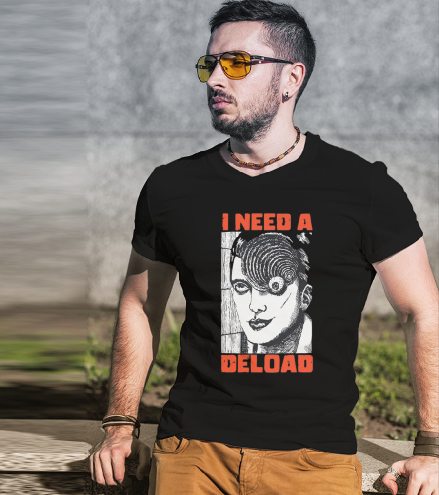 I Need A Deload Spiral Horror Comic T-Shirt