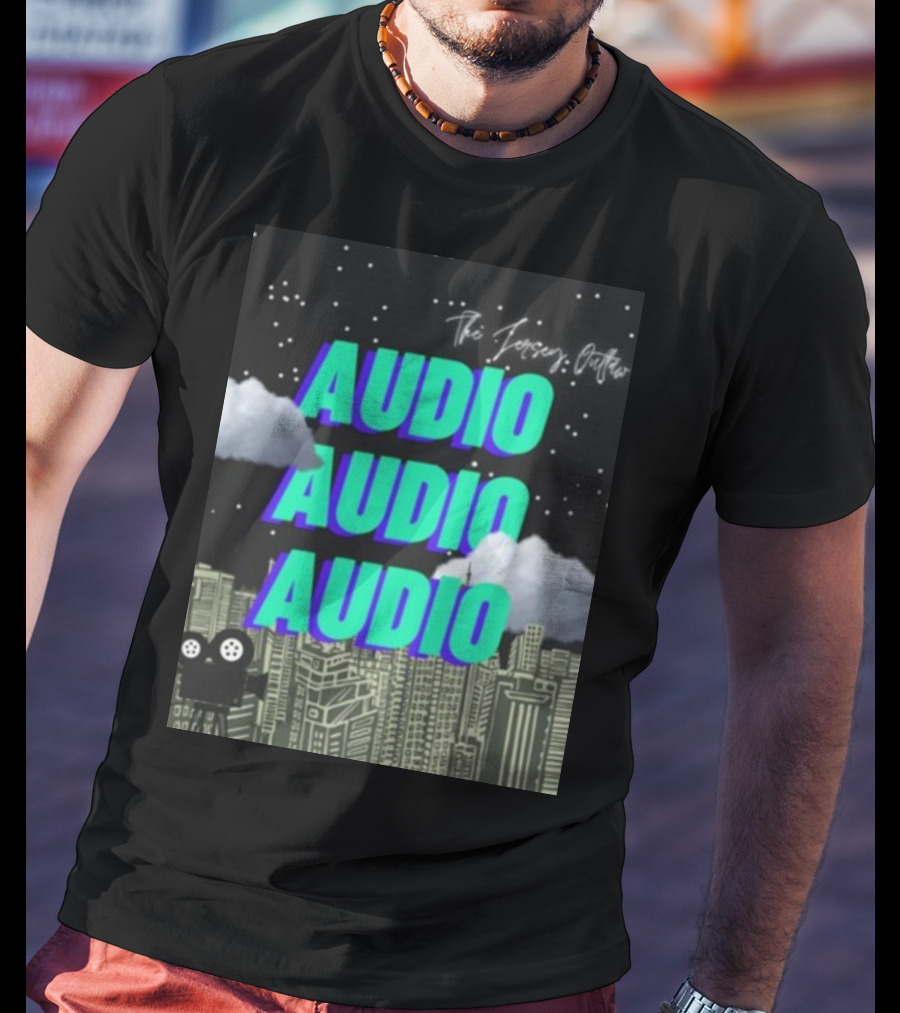 The Jersey Outlaw Audio Audio Audio Cityscape Night Scene T-Shirt