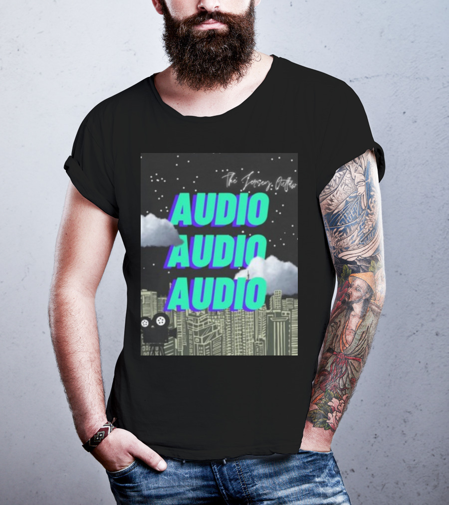The Jersey Outlaw Audio Audio Audio Cityscape Night Scene T-Shirt