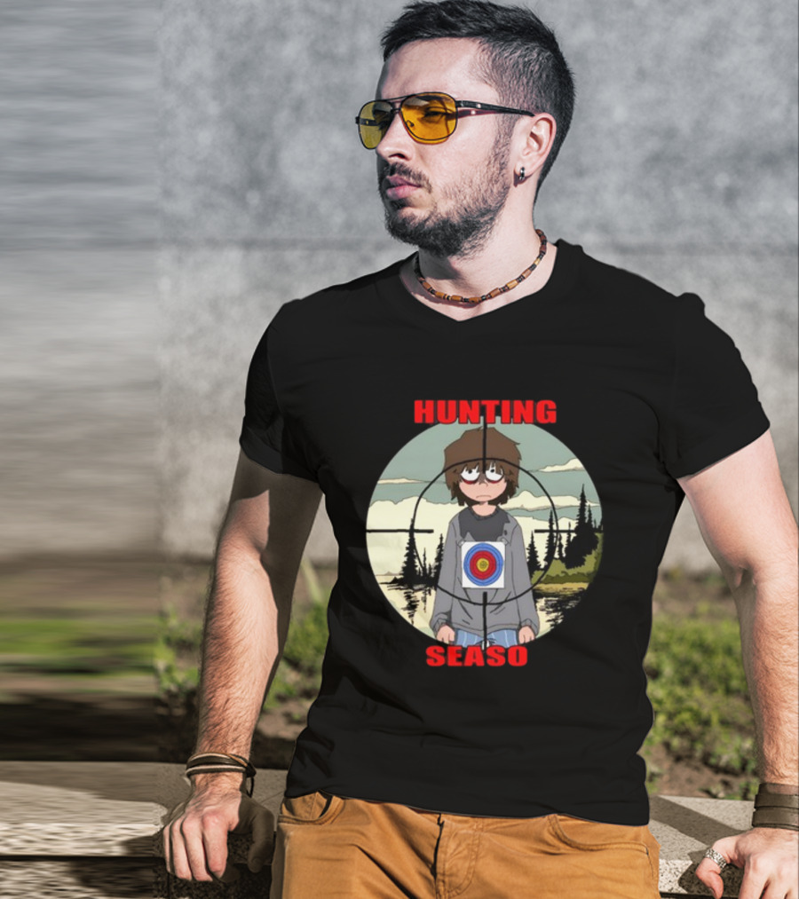 Mr Grill Gangster Hunting Season Crosshair Target Boy T-Shirt
