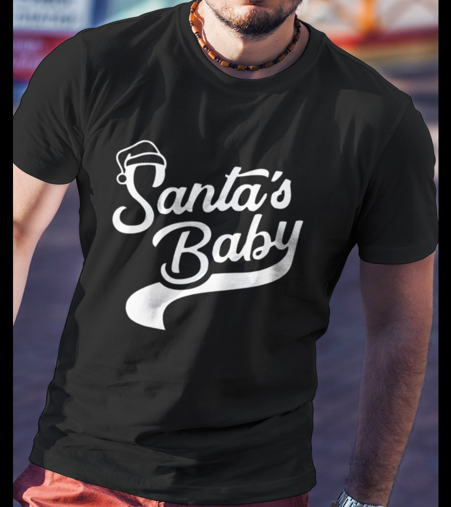 Santa's Baby Santa Hat Holiday Fun T-Shirt