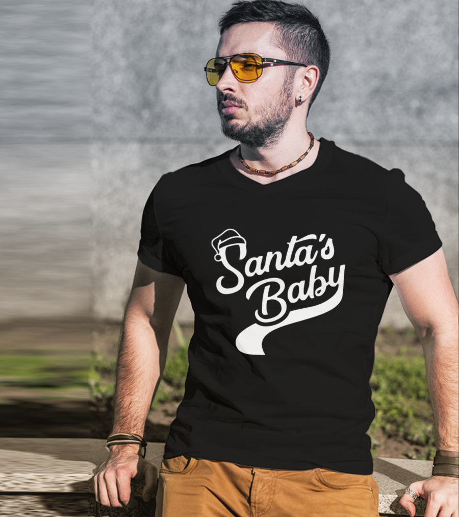 Santa's Baby Santa Hat Holiday Fun T-Shirt