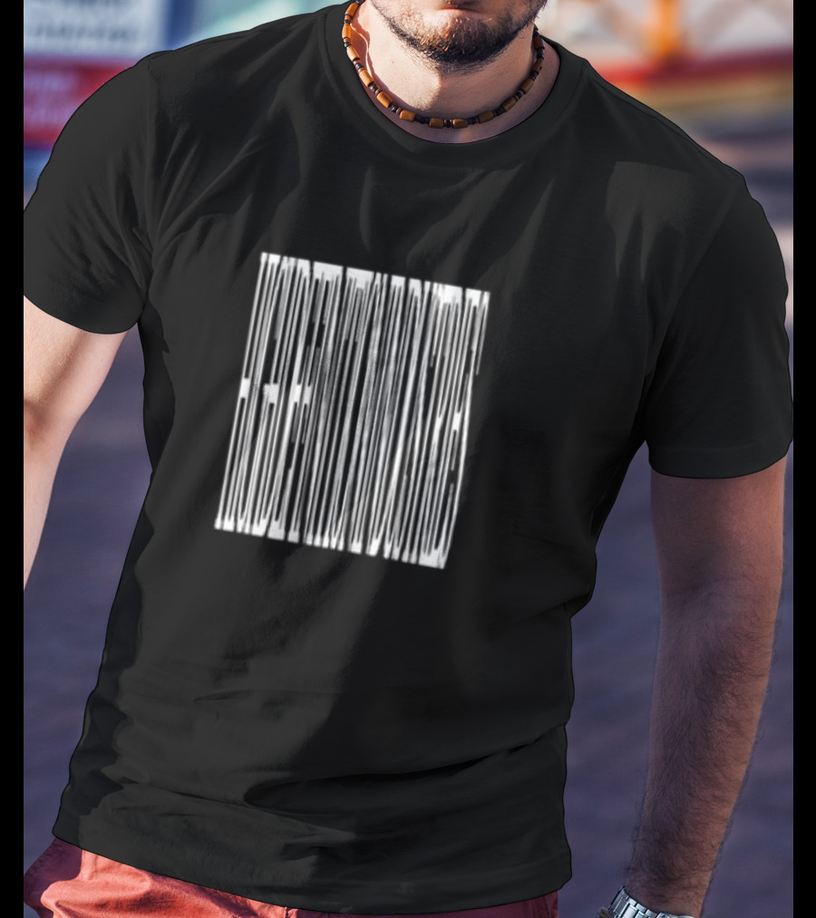 Hiidef Industries Blue Barcode Puff Print T-Shirt