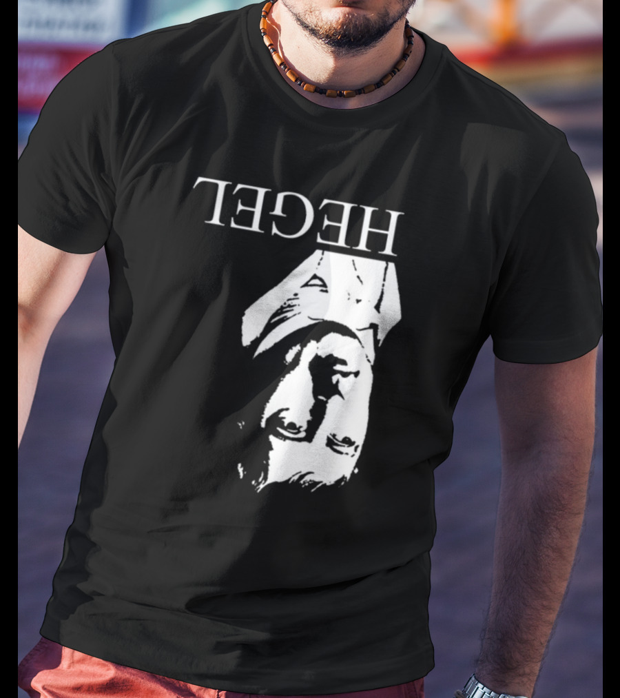 Marx Hegel Upside Down Text Image T-Shirt