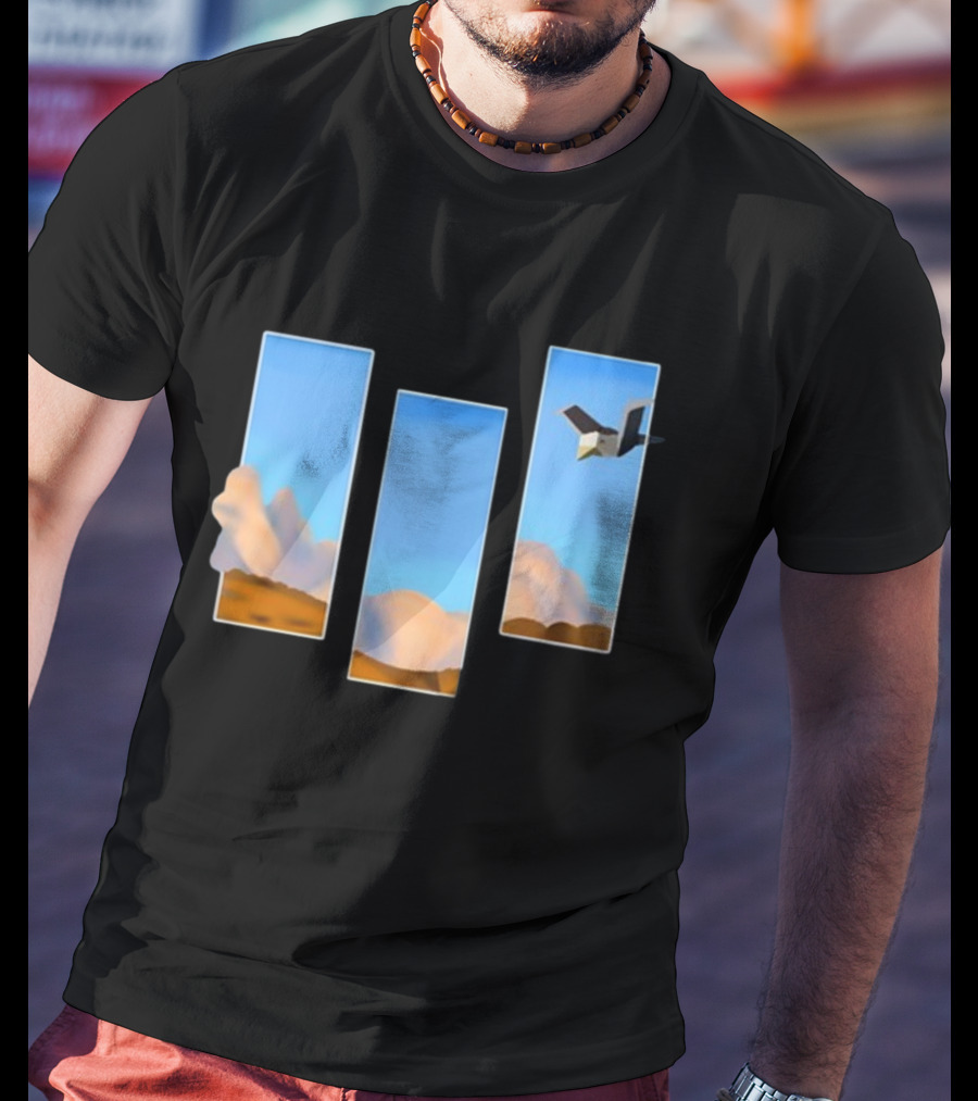 Rae Abroadwaybug Lovejoy Pebble Brain Ep Fanmade Sky And Clouds With Bird T-Shirt