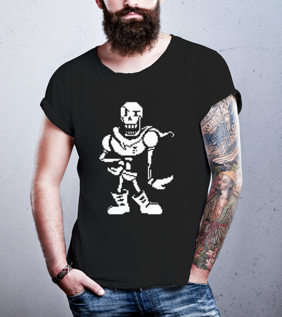 Stillstanningdnp Papyrus Battle Sprite Undertale Character Pixel T-Shirt