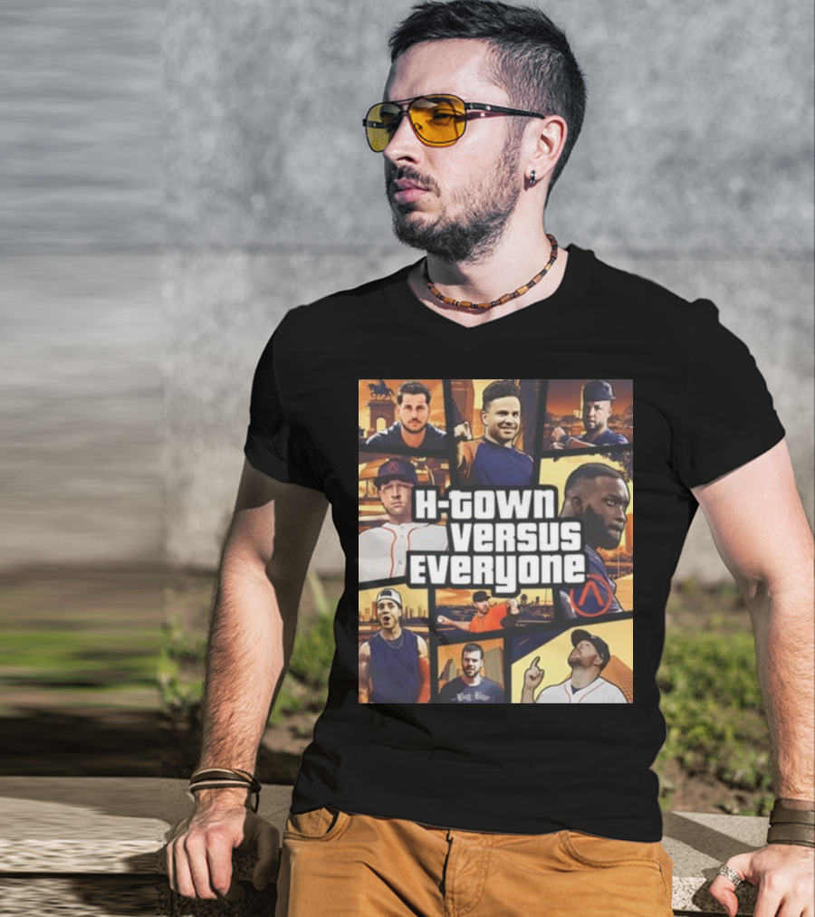 H-Town Versus Everyone Houston Sports Icons Collage T-Shirt